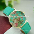 Top selling new design vogue peony fashion geneva flower watch